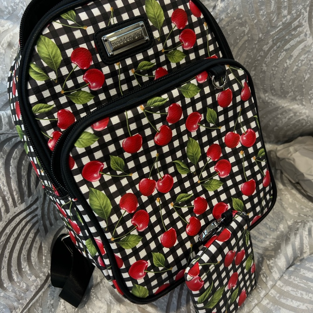 Madden Girl Cherry Patterned Backpack - image 3